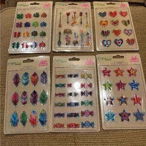 New Mixed Lot of 6 Crafter's Square Pop Up multi color Sticker Packs(80 total)